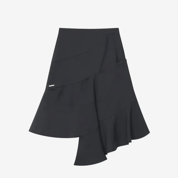미세키서울 미디스커트 Diagonal midi skirt BLACK