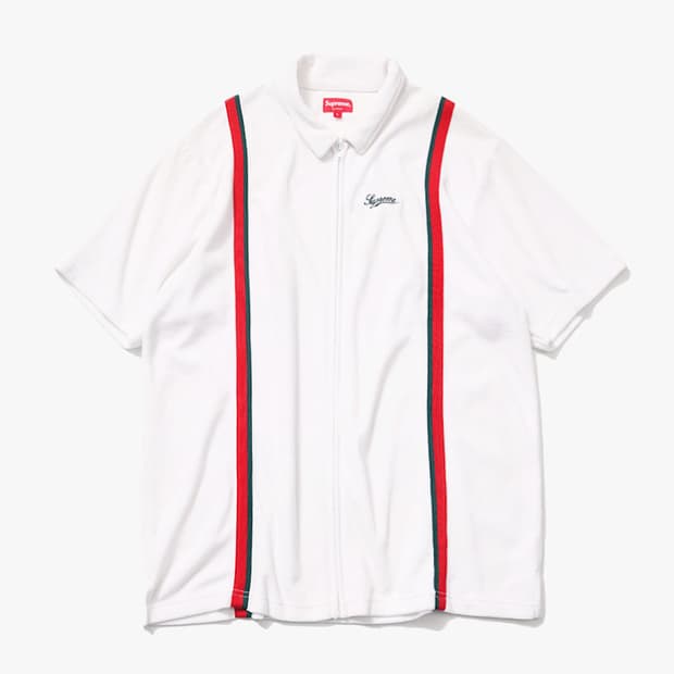 SUPREME - VELOUR WARM UP SHIRT
