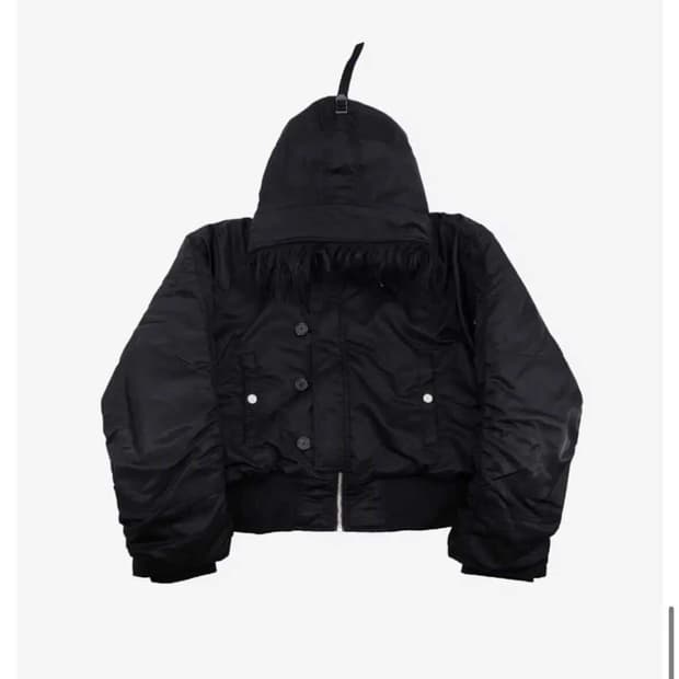 [2] Sundayoffclub 퍼후드 봄버자켓 black