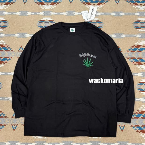 [XL] 와코마리아 x 하이타임즈 헤비웨잇 롱슬리브 블랙