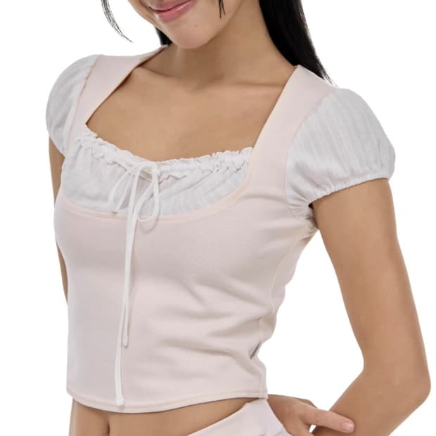 클리시어 Romance layered top, Pink