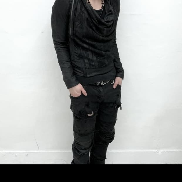 Helmut lang drape asymmetry jacket