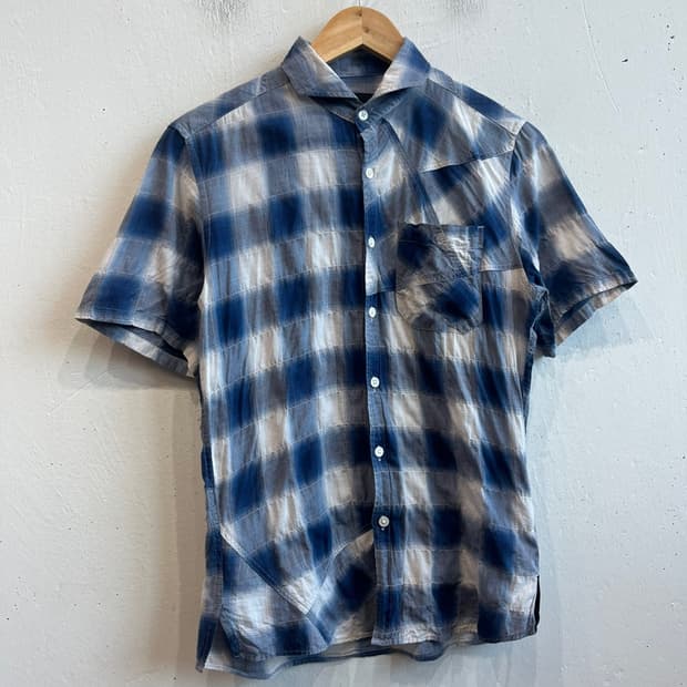 ZERO by 토네이도 마트 체크 반팔 셔츠 Made in JAPAN