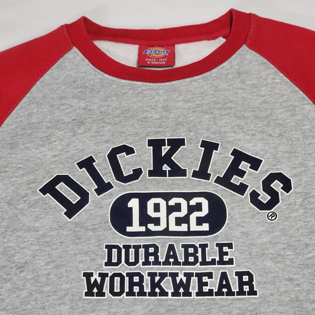 디키즈 회색-빨강 맨투맨 M