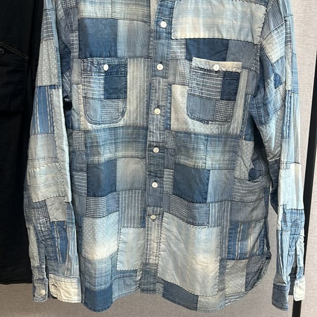 폴로 데님 패치워크 셔츠 L