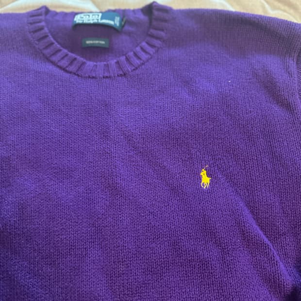 폴로 랄프 로렌 퍼플니트 XXL