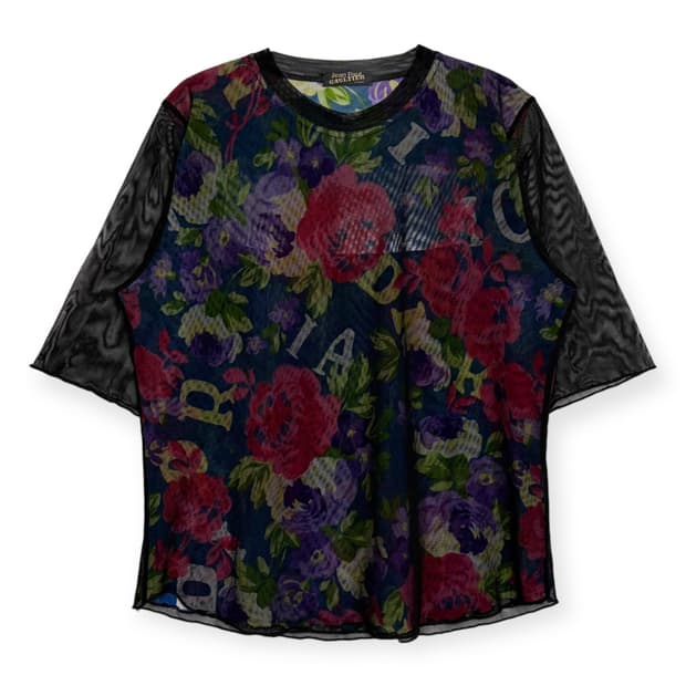 장폴고티에 파워네트 레이어드 메쉬 반팔 티셔츠