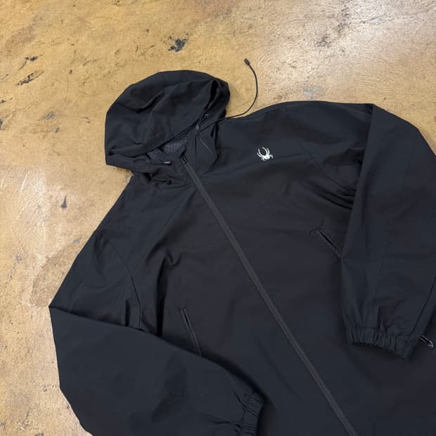 [정품/2XL] 스파이더 후드 바람막이 검정 b13