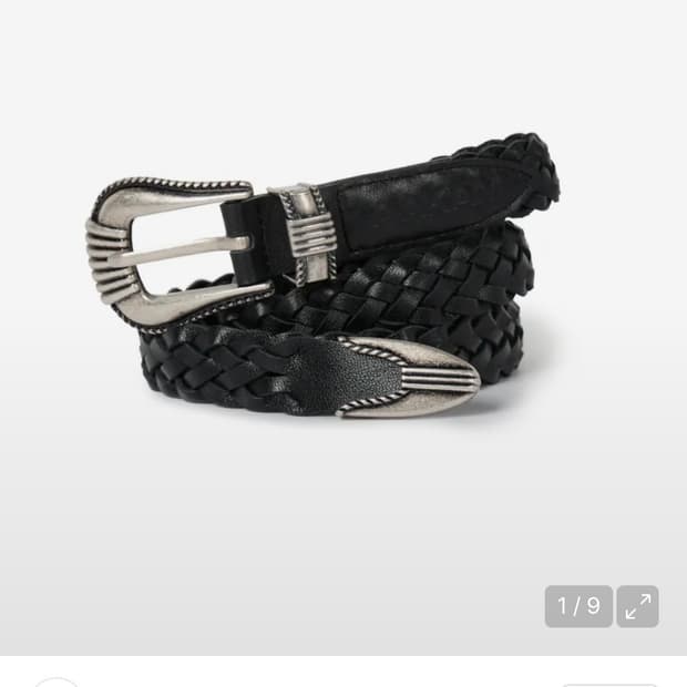 아캄 벨트 25mm Braided Western Buckle Belt 