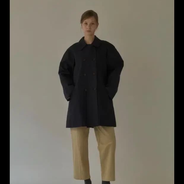 리볼드 하프코트 네이비(double half BBY(navy)