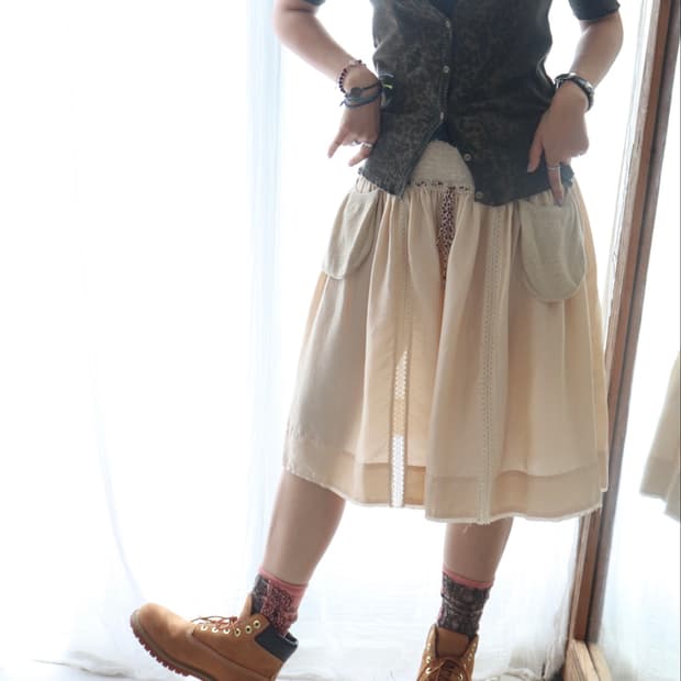 [Tsumori Chisato] Knit Layered Skirt