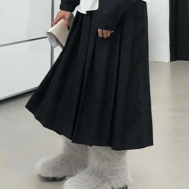 에핑글러 플리츠 랩 스커트