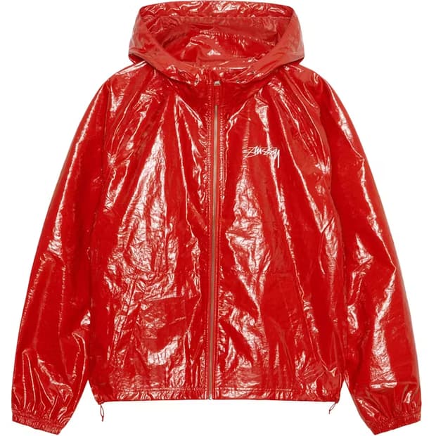 (L,XL) 스투시 비치 쉘 코티드 립스탑 레드