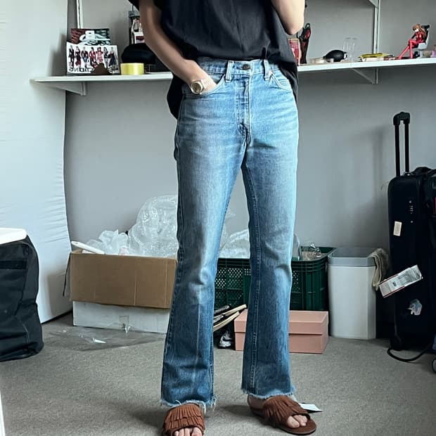 리바이스 517 데님 부츠컷 벨바텀 플레어진