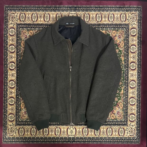 자라 스웨이드 블루종 봄버 자켓 M