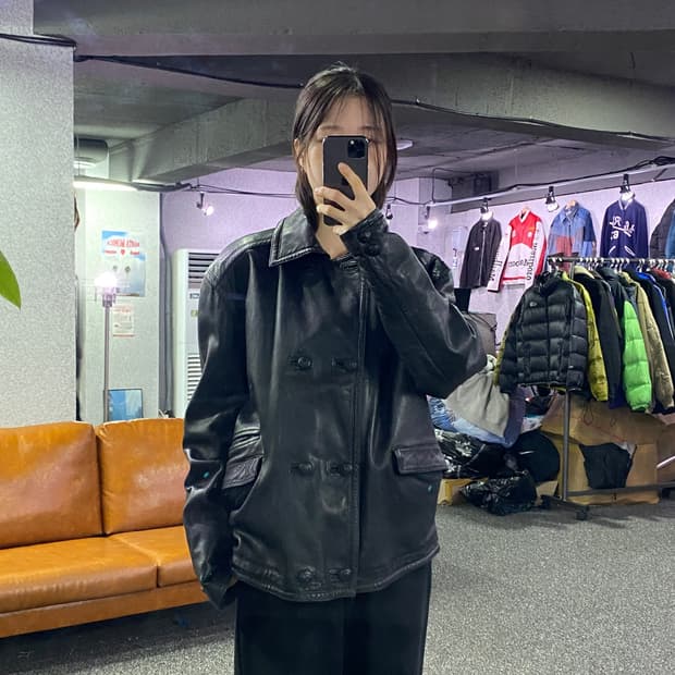 지아니 베르사체 더블 레더자켓 B3284