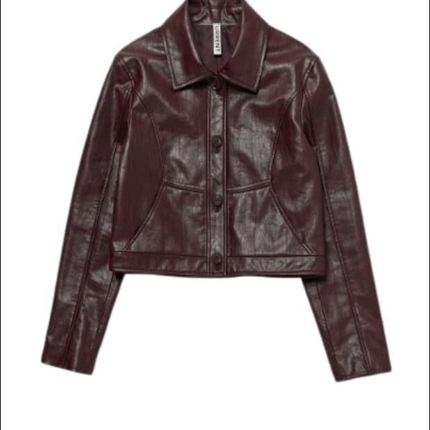 커렌트 레더 자켓 브라운 새상품