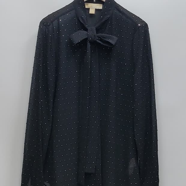 마이클코어스 라인스톤 장식 블라우스 / 여 S 블랙
