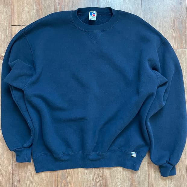 90s 러셀 애슬레틱 스웻셔츠 네이비 미제🇺🇸