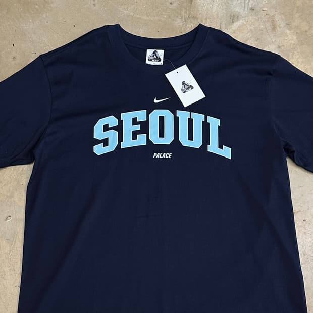 L 나이키 X 팔라스 서울 네이비 반팔티