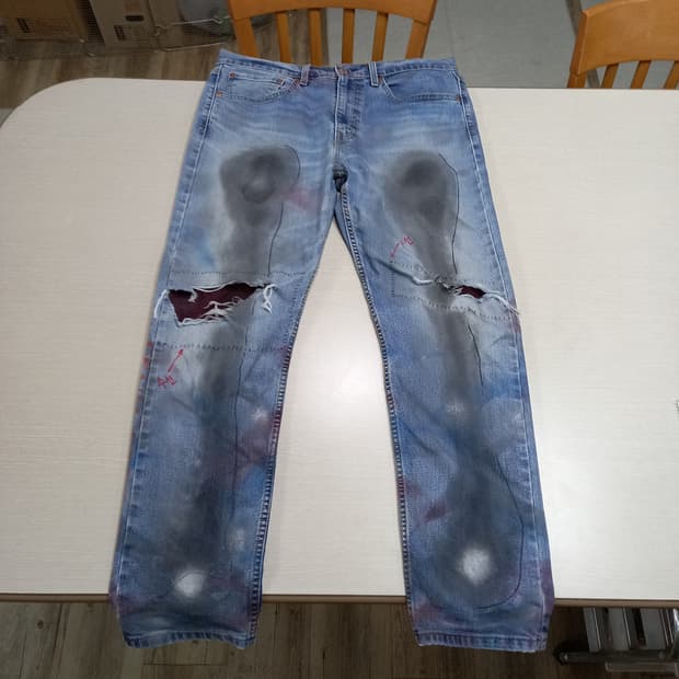 35 리바이스502 워싱 스판 슬림일자진 커스텀 35-260