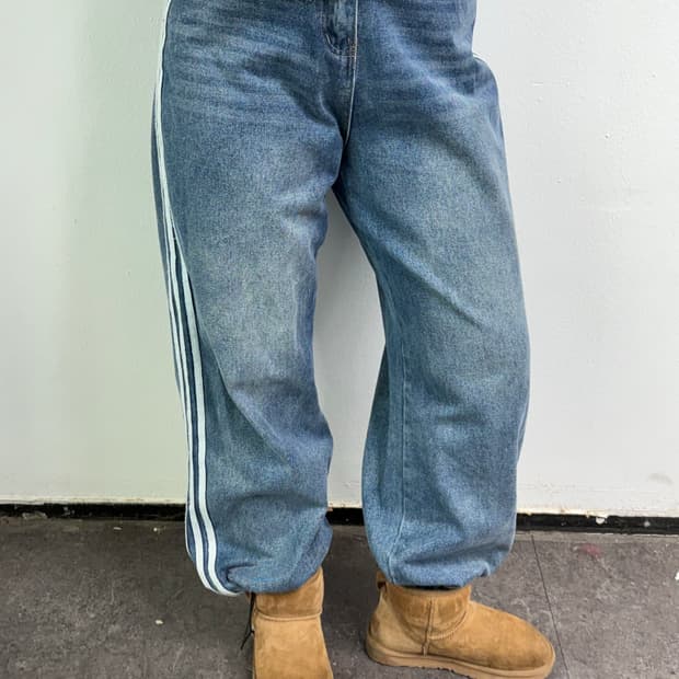 [28inch] 데님 와이드 팬츠