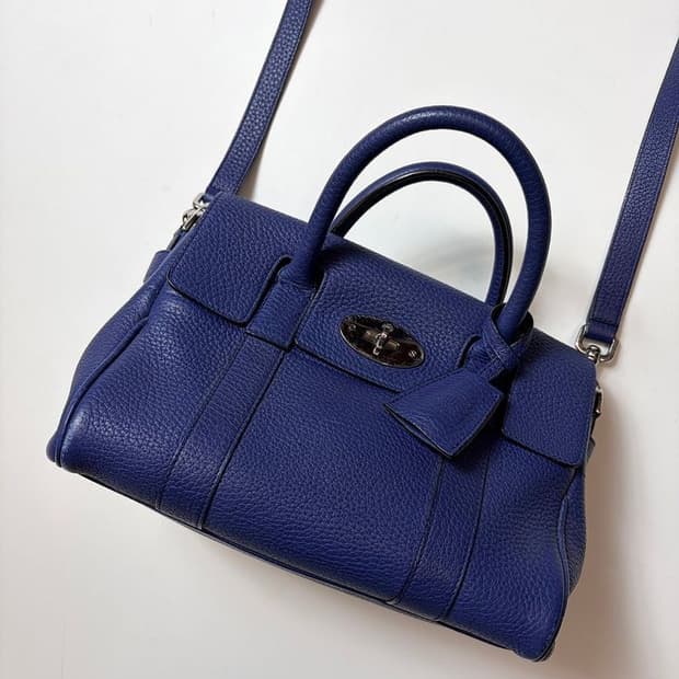 멀버리 베이스워터 블루 토트백 Q1463