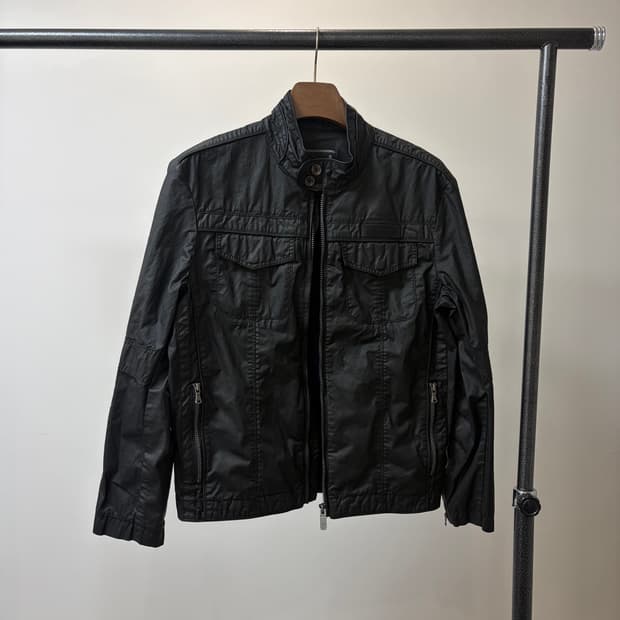 (L) Fubu 후부 코팅 락시크 블루종 자켓