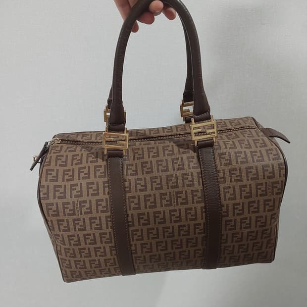 [정품] FENDI 펜디 FF로고 보스톤 토트백