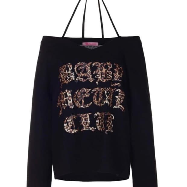 베이비메탈클럽 레오파드 스트링티 블랙