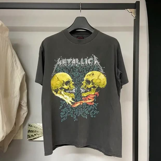 메탈리카 90s 밴드티