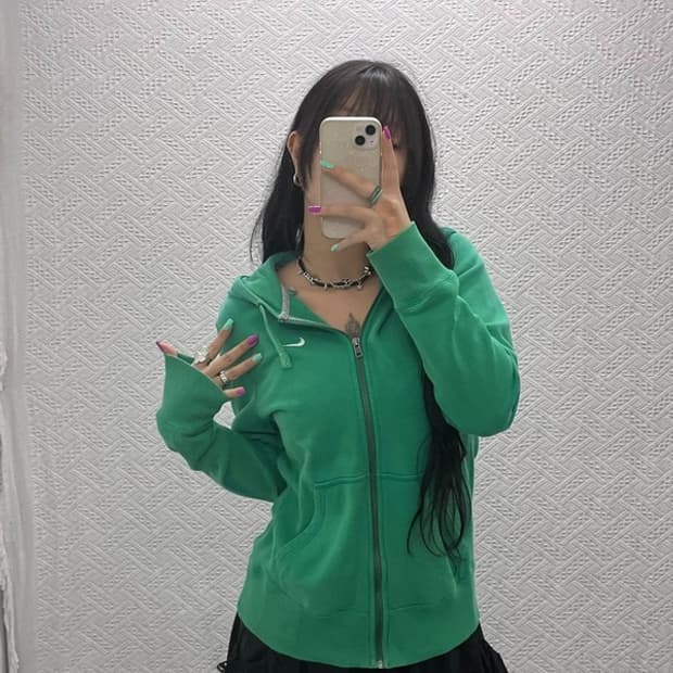 나이키 자수로고 캐주얼 후드집업 95 C07319