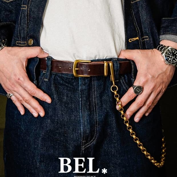 BEL Classic Bridle Belt Brass color