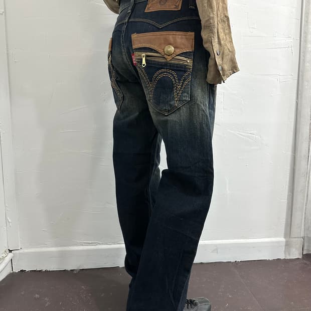 edwin western denim pants