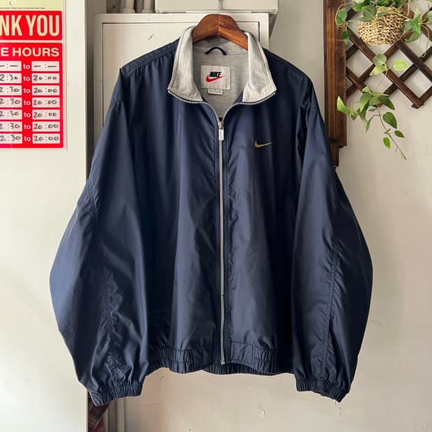 [L]90's 나이키 네이비 나일론 트랙 자켓