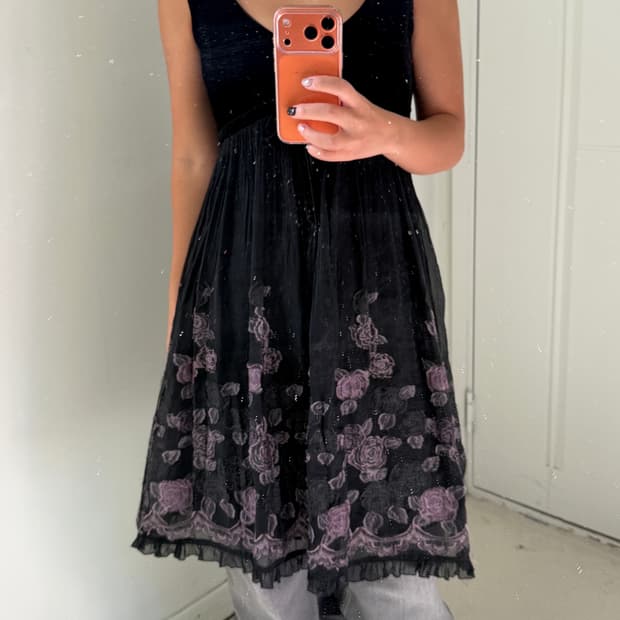 일본빈티지 연말룩 로즈 벨벳 원피스