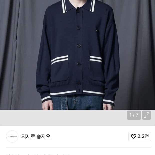 [L] 송지오 옴므 지제로 팬서 가디건 긴팔 니트 티셔츠