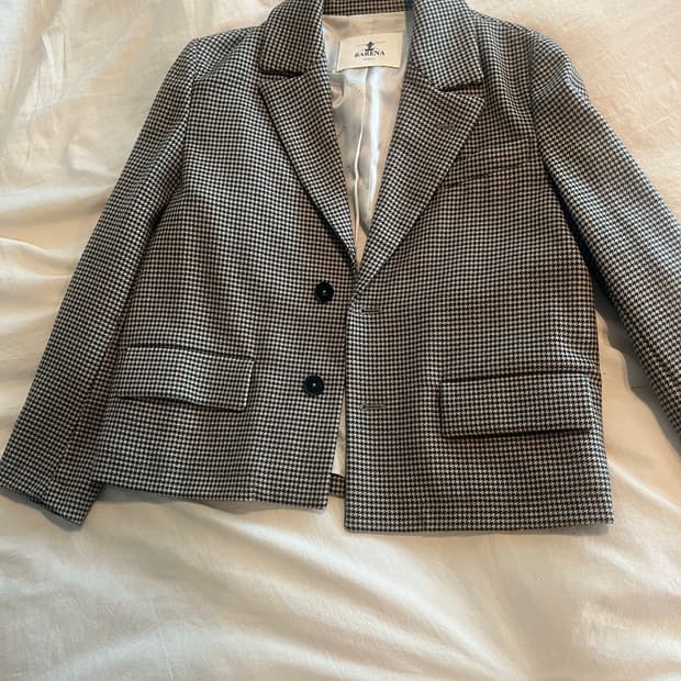 비이커/BARENA 바레나 울 체크 쟈켓