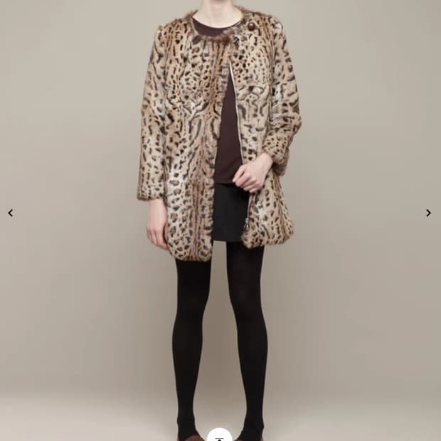 [S] 아페쎄(A.P.C.) 정품 레오파드 리얼 래빗 퍼 코트 (퍼 자켓