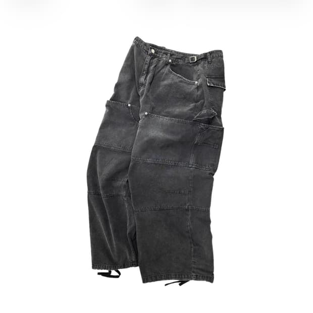 논노드 더블니 커버팬츠 블랙