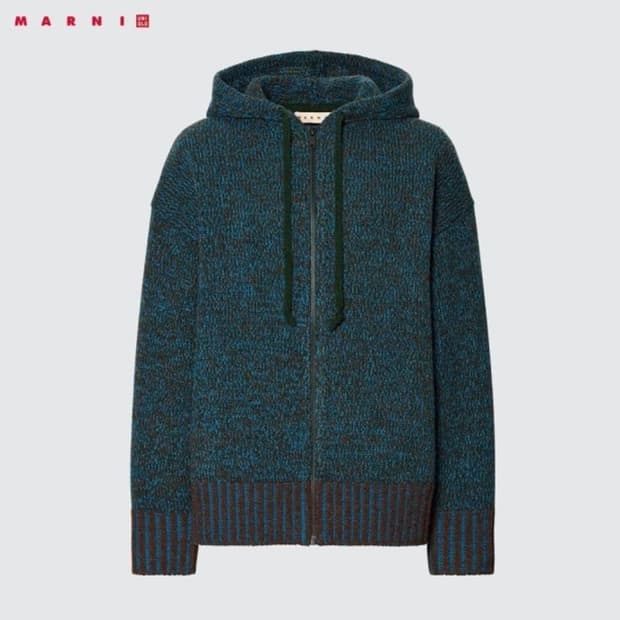 유니클로 마르니 후드 니트집업 m