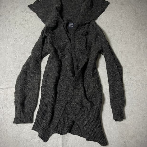 muffler collar knit cardigan