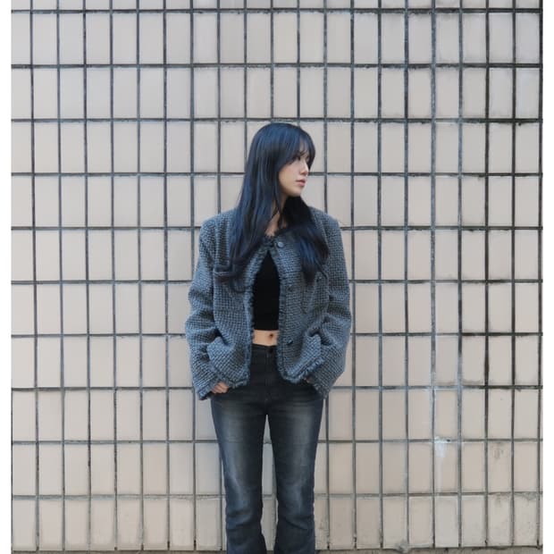 아워캐비넷 long high denim pants 