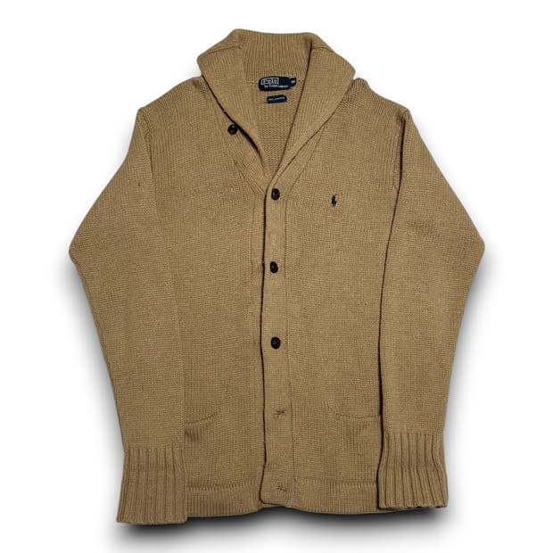 Polo Ralph Lauren 램스울 베이지 숄더넥 가디건