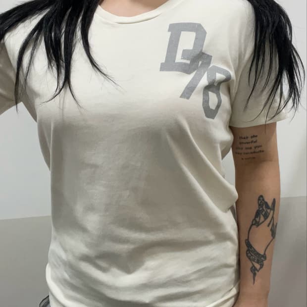 00s Diesel 디젤 크랙로고 프린팅 반팔 티셔츠