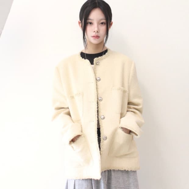 아브 봄 트위드 자켓