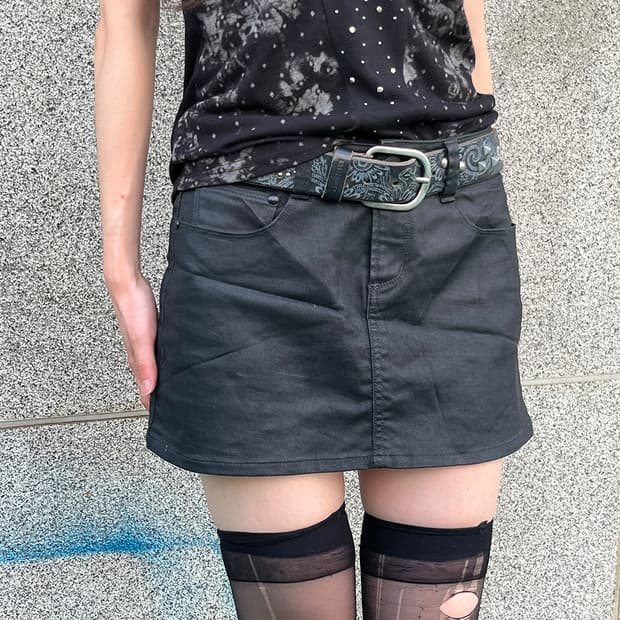 Back Number Coated Skirt