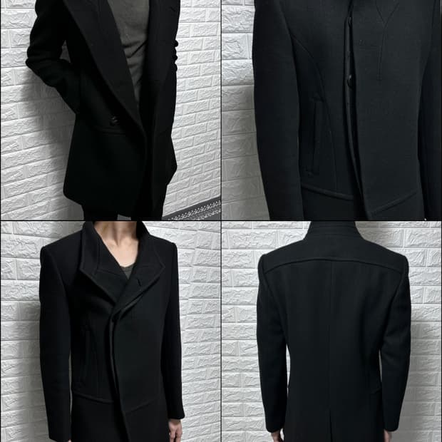 타임 사선 울 테일러드 코트