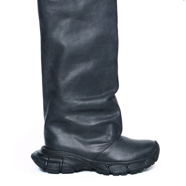 쓰리투에이티 그런지 레더 롱부츠 230구합니다