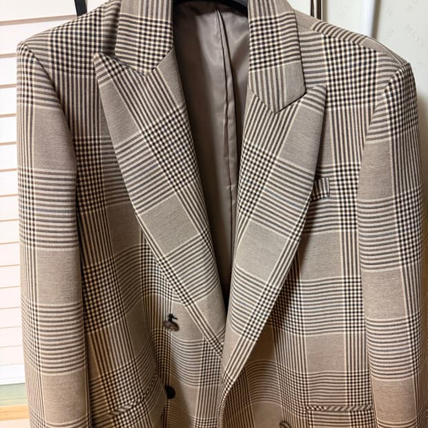 Vintage Check Pattern Long Coat